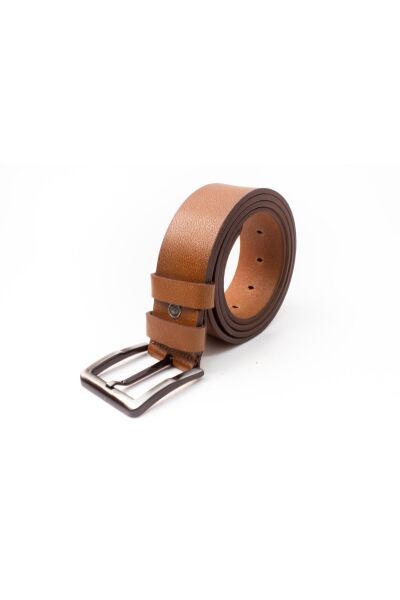 Hakiki Deri Kemer Erkek Taba Rengi- 4,5 Cm Kot Kemer TABA