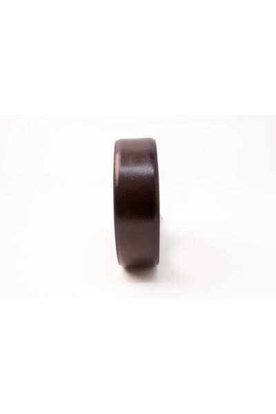 3.5 Cm  Hakiki Deri Çift Kat Kumaş Kemeri-kahverengi-takım Elbiseler Için Ideal KAHVERENGİ