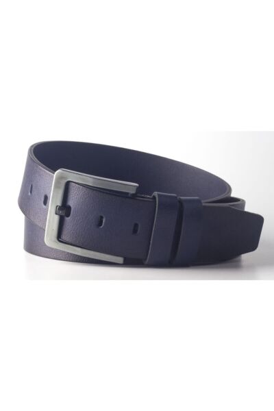 Deri Spor Erkek Kemer Lacivert-düz LACİVERT
